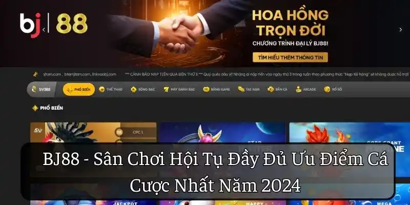 BJ88 - Sân Chơi Hội Tụ Giải Trí Cá Cược Nhất Năm 2024